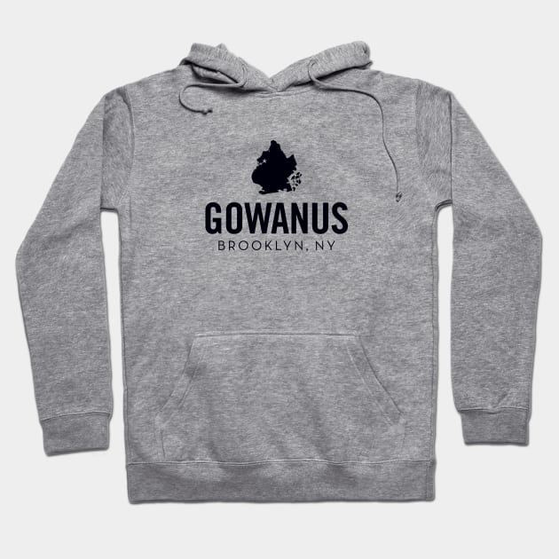 Gowanus (black) Hoodie by Assertive Shirts